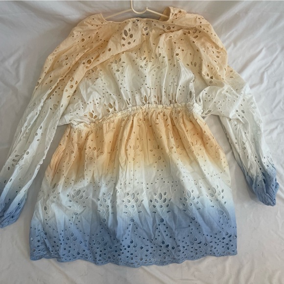 ASOS EDITION OMBRE MINI DRESS WITH GATHERED WAIST-MULTI Size 12 NWT - Picture 7 of 11